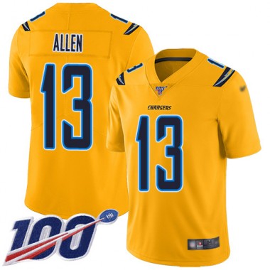 Los Angeles Chargers NFL Football Keenan Allen Gold Jersey Men Limited #13 100th Season Inverted Legend